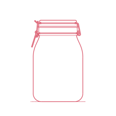 Objects Jars Tins Ikea Korken Jar 61 Oz Line Art Svg Vector, Free Vectors File